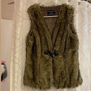 Soft brown fur vest
